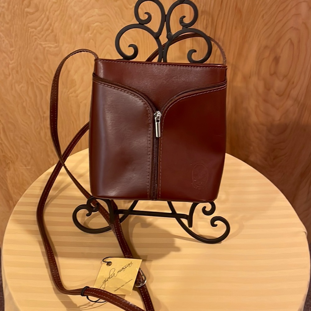 Giulia  Massari Leather Crossbody Bag Italy